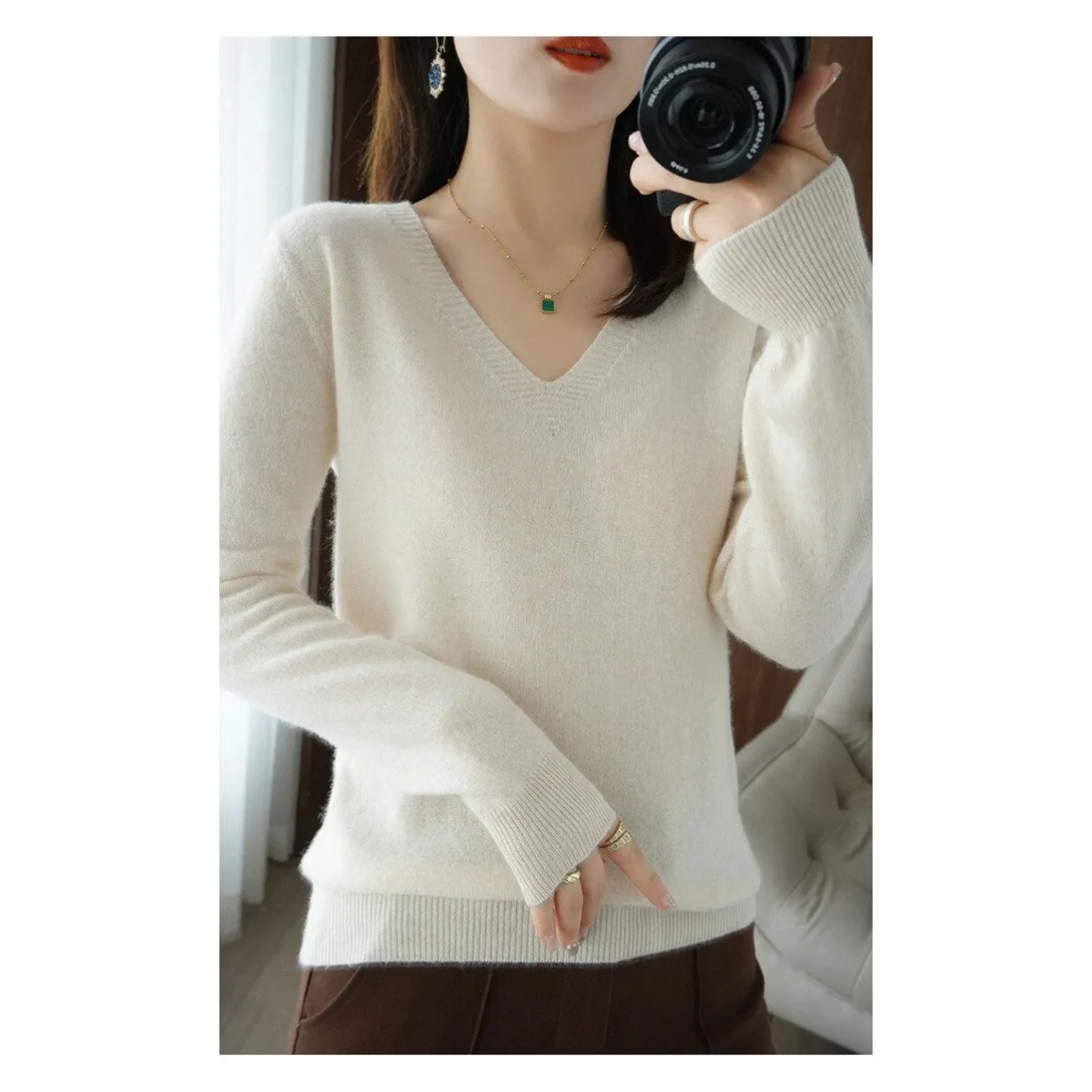 Slim Fit Winter Pullover Sweater - Beige / XL 63-70kg / Nearest Warehouse - Sweaters - Shirts & Tops - 7 - 2024