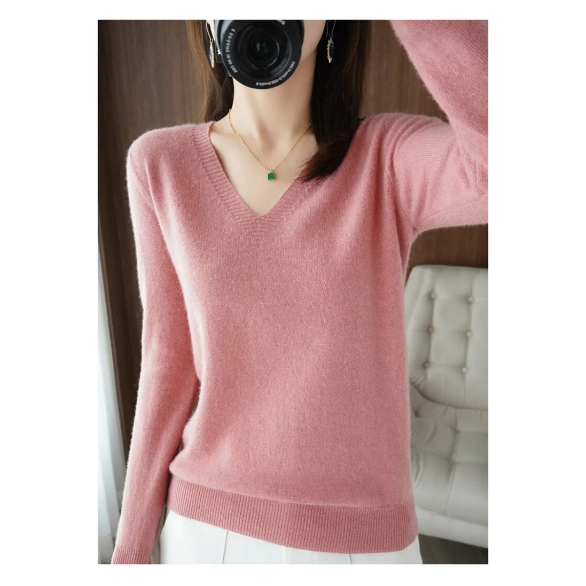 Slim Fit Winter Pullover Sweater - Pink / XL 63-70kg / Nearest Warehouse - Sweaters - Shirts & Tops - 9 - 2024