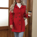 Elegant Mid-Length Woolen Tweed Slim Coat - Jackets & Coats - Coat - 5