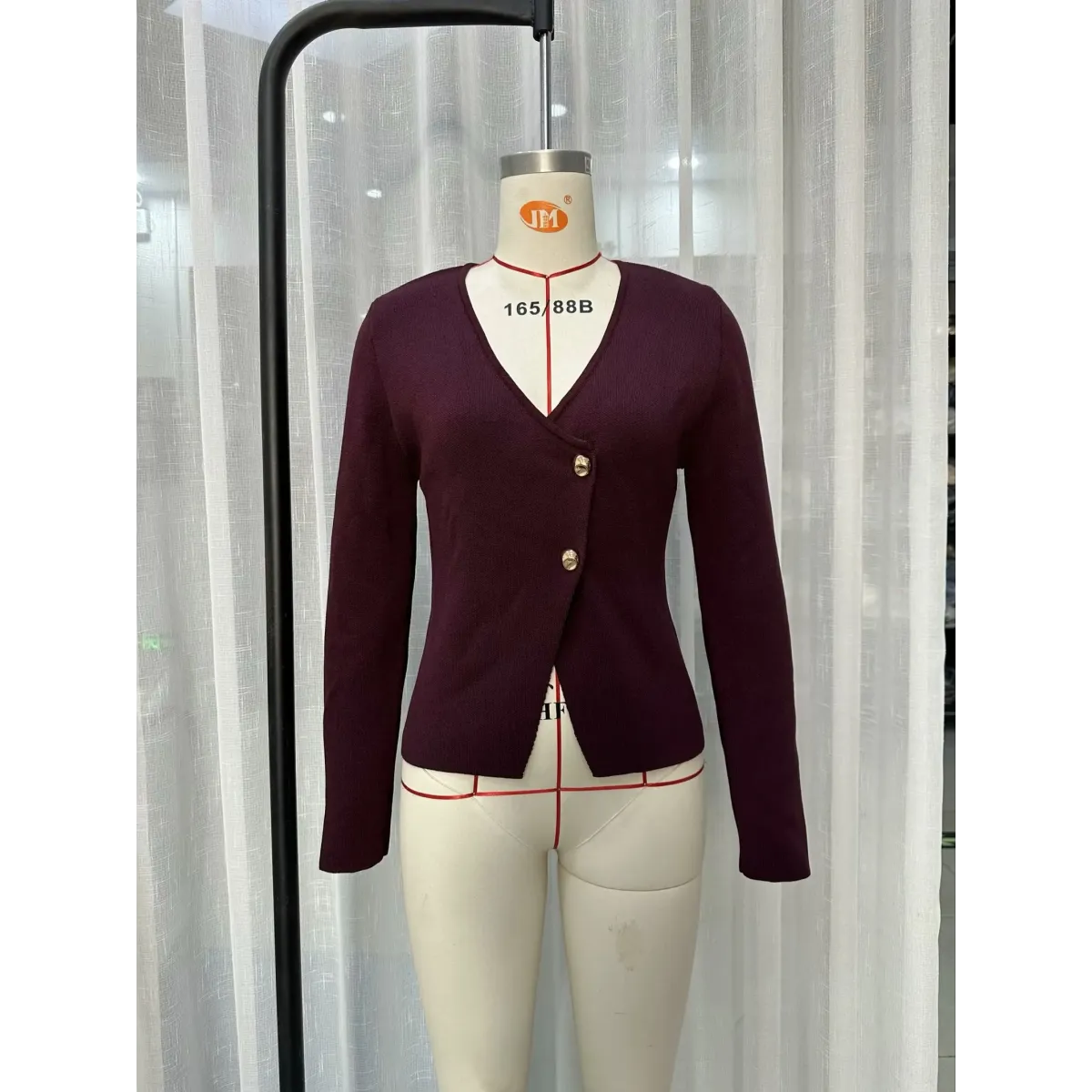 V-Neck Slim Knit Button Cardigan - Sweaters - Cardigan - 3