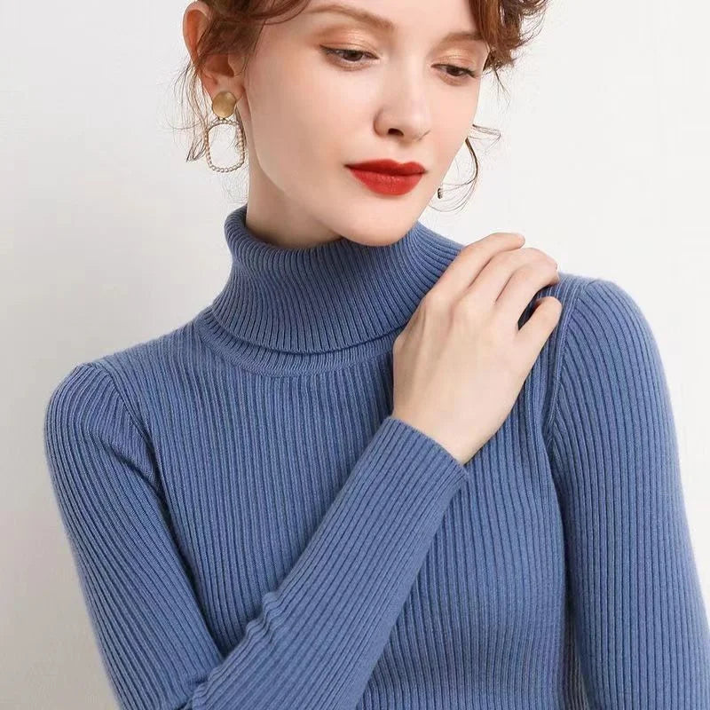 Slim Knit Turtleneck Sweater - Winter Pullover Jumper - Blue / One Size - Sweaters - Sweaters - 2024 - 5 - Worldwide