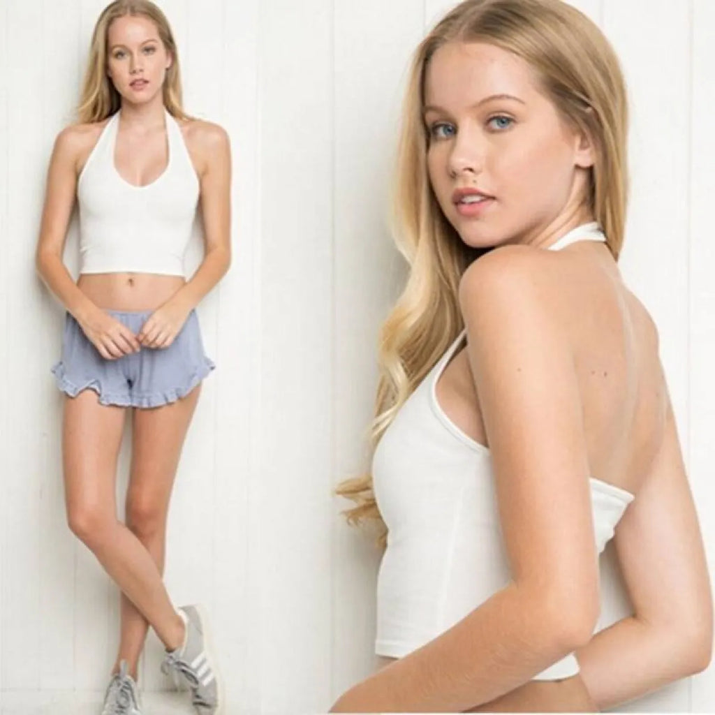 Slim Sleeveless Crop Top - Women’s Clothing & Accessories - 1