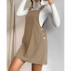 Corduroy A-Line Sleeveless Slip Dress - All Dresses - 8