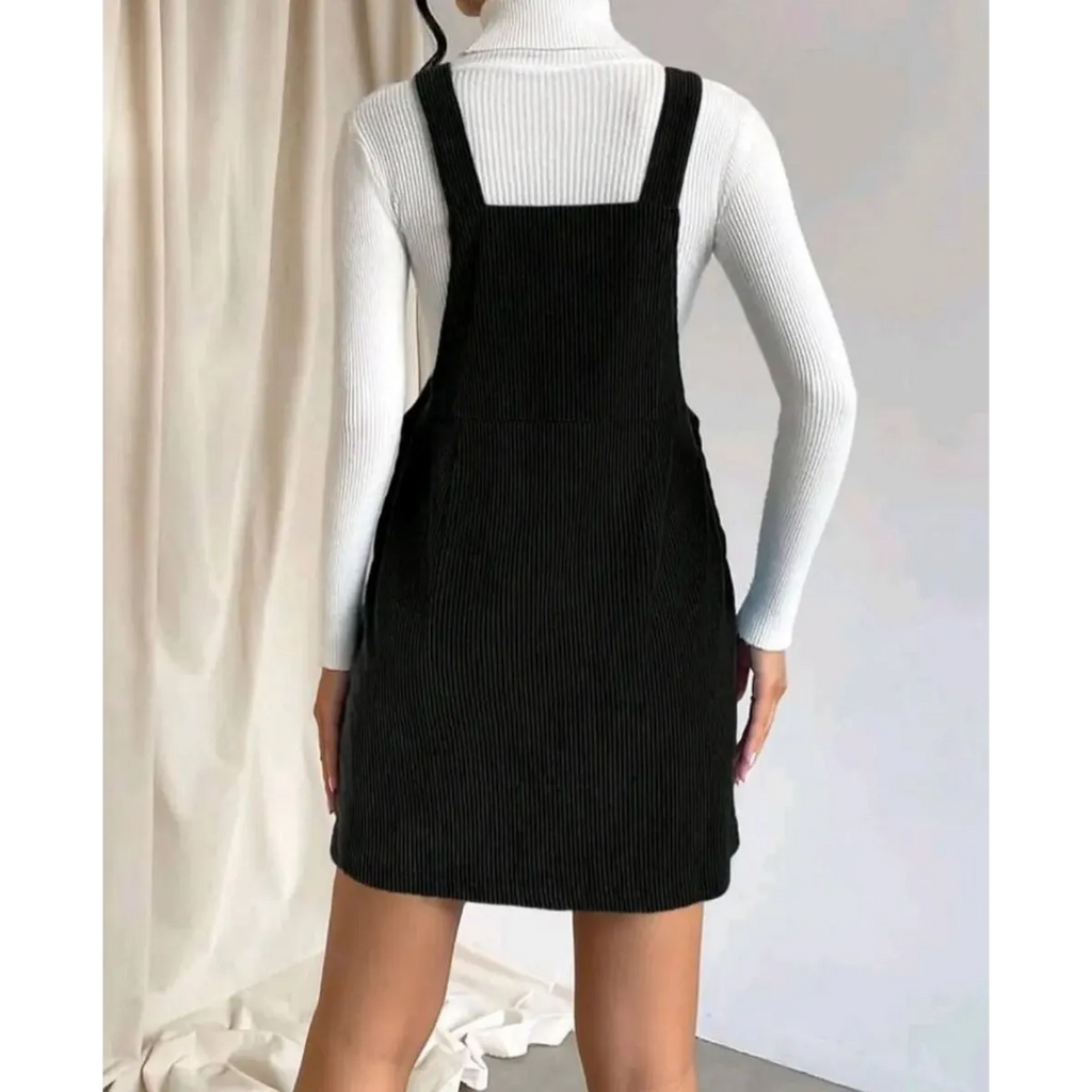 Corduroy A-Line Sleeveless Slip Dress - All Dresses - 9