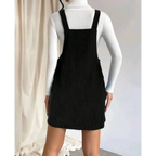 Corduroy A-Line Sleeveless Slip Dress - All Dresses - 9