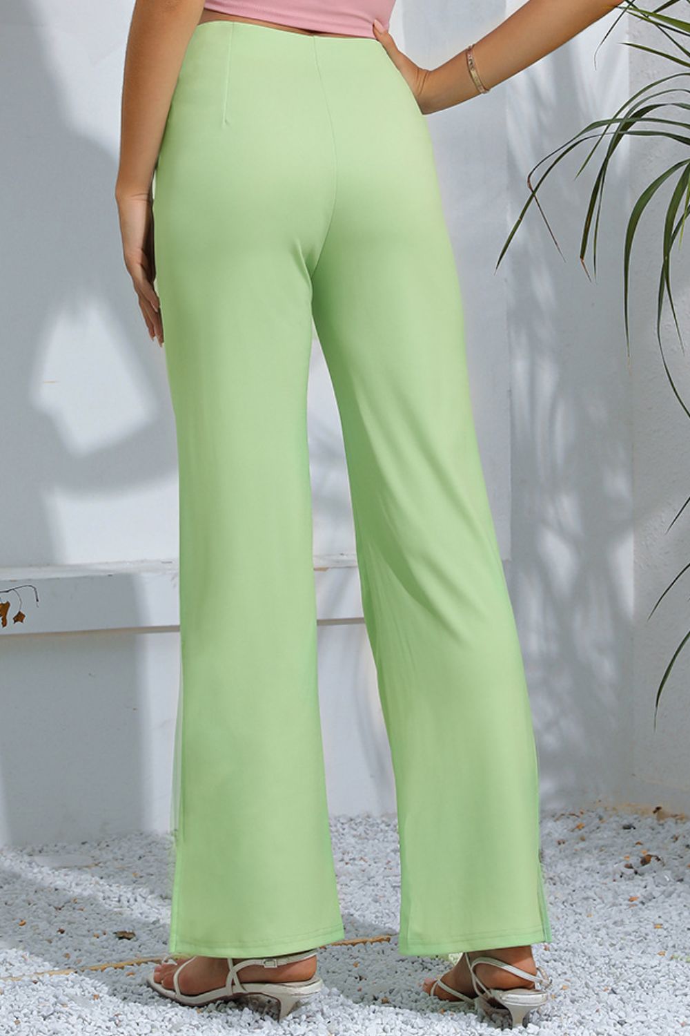 Slit High-Rise Flare Pants - Bottoms - Pants - 2 - 2024