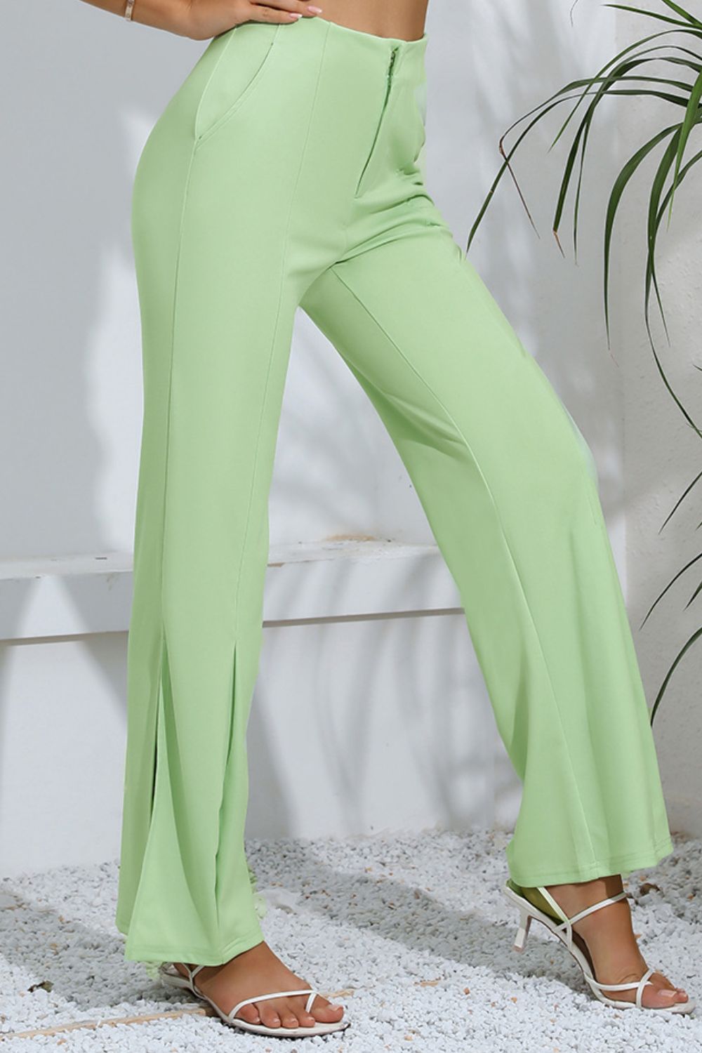 Slit High-Rise Flare Pants - Bottoms - Pants - 3 - 2024