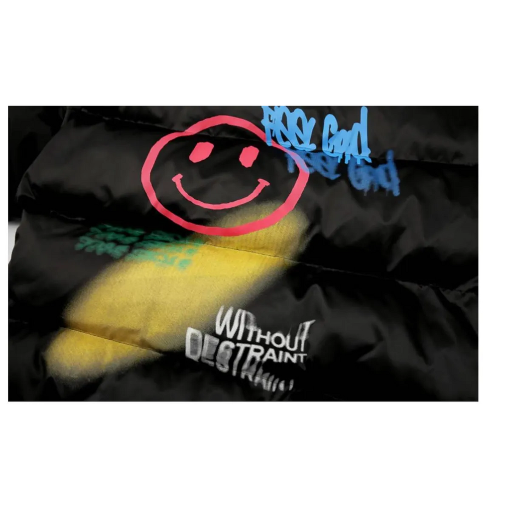 Smiley Face Puffer Jacket - Jackets & Coats - 5