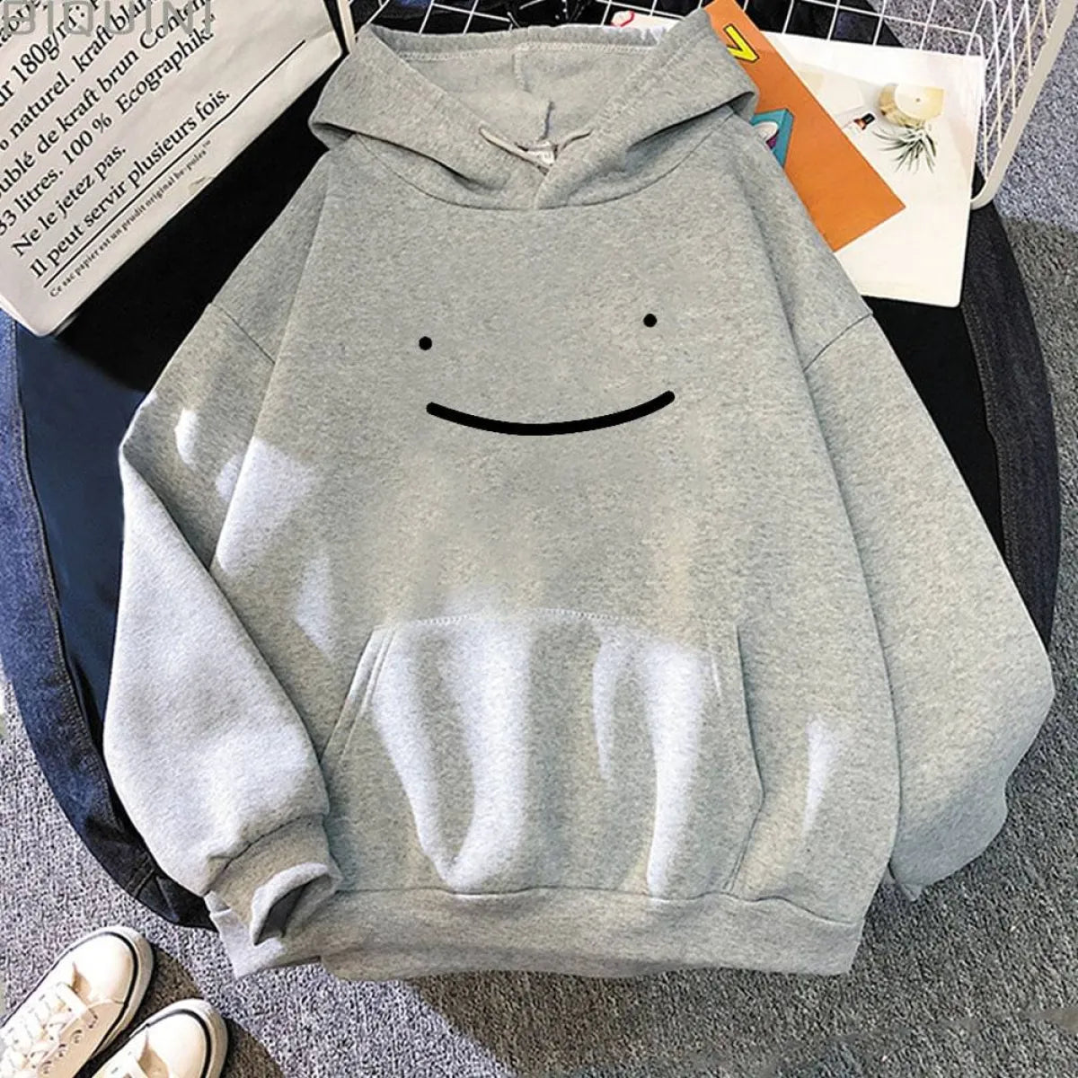 Smiley Printed Hoodie - Women’s Clothing & Accessories - 16