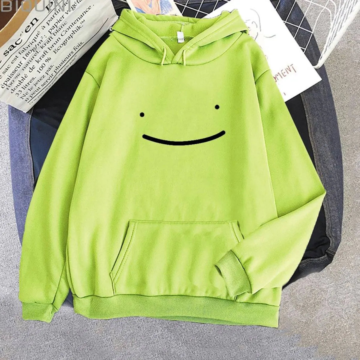 Smiley Printed Hoodie - Women’s Clothing & Accessories - 2