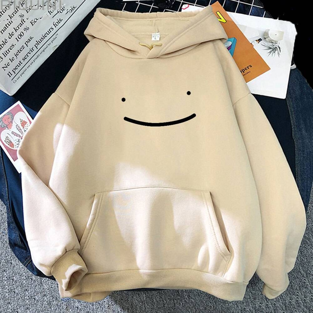 Smiley Printed Hoodie - Khaki / XXXL - Women’s Clothing & Accessories - Shirts & Tops - 20 - 2024