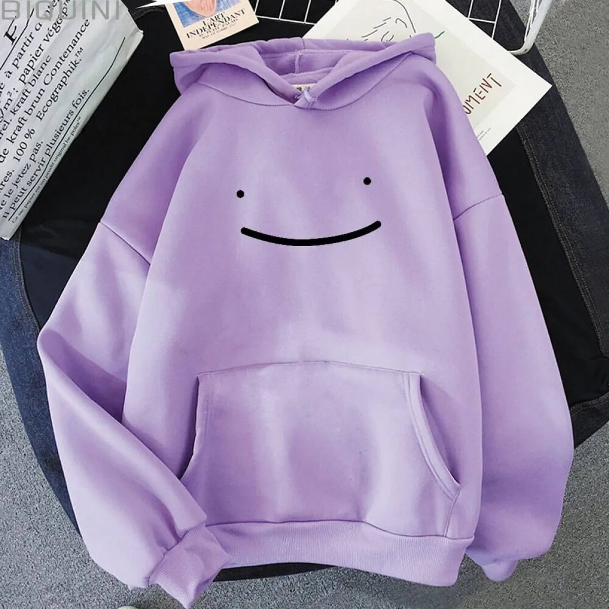 Smiley Printed Hoodie - Women’s Clothing & Accessories - 22