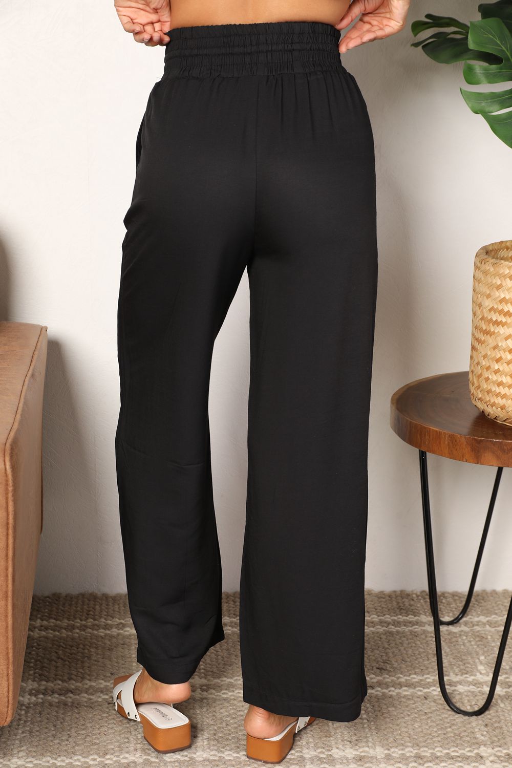 Smocked Waist Wide Leg Pants - Bottoms - Pants - 9 - 2024