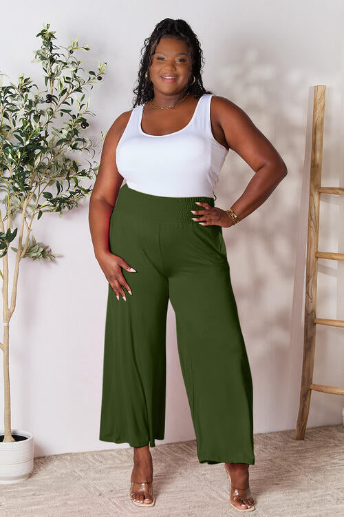 Smocked Wide Waistband Wide Leg Pants - Bottoms - Pants - 10 - 2024