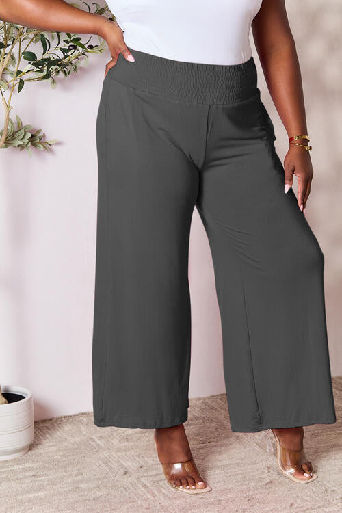 Smocked Wide Waistband Wide Leg Pants - Bottoms - Pants - 15 - 2024