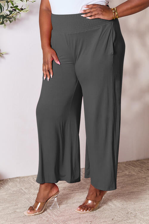 Smocked Wide Waistband Wide Leg Pants - Bottoms - Pants - 16 - 2024