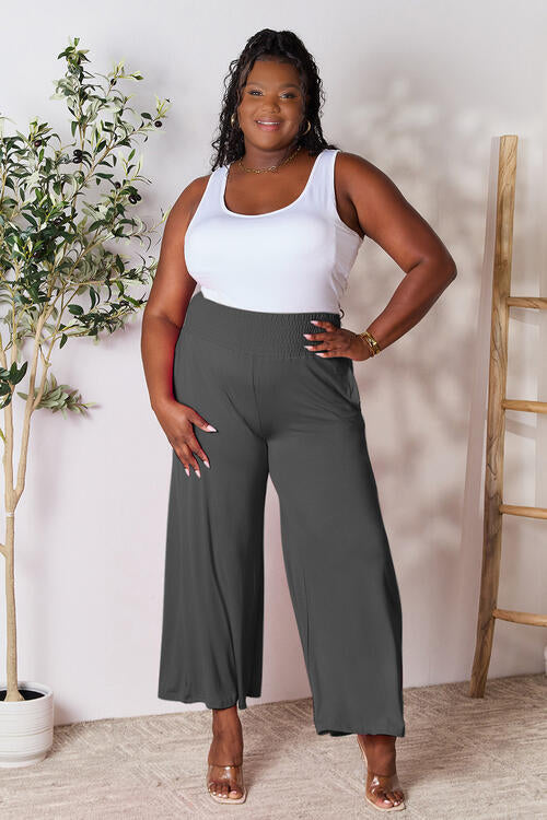 Smocked Wide Waistband Wide Leg Pants - Bottoms - Pants - 17 - 2024