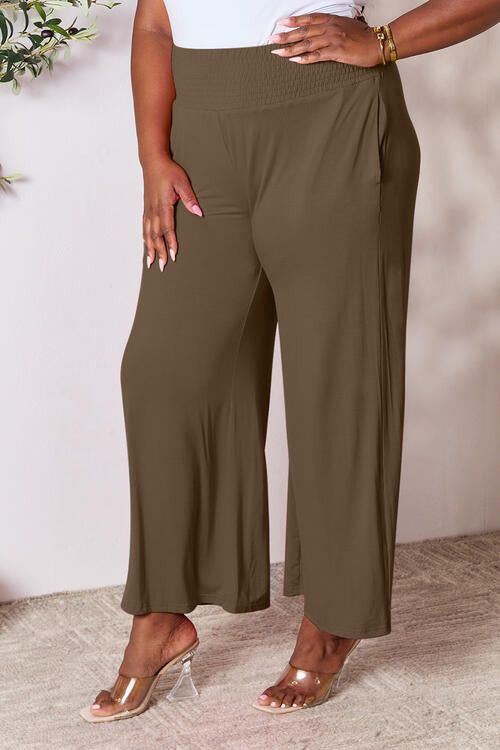 Smocked Wide Waistband Wide Leg Pants - Bottoms - Pants - 23 - 2024