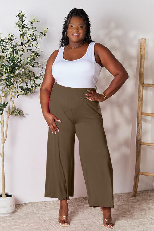 Smocked Wide Waistband Wide Leg Pants - Bottoms - Pants - 24 - 2024