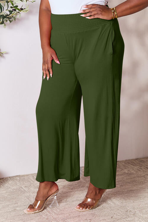 Smocked Wide Waistband Wide Leg Pants - Bottoms - Pants - 9 - 2024