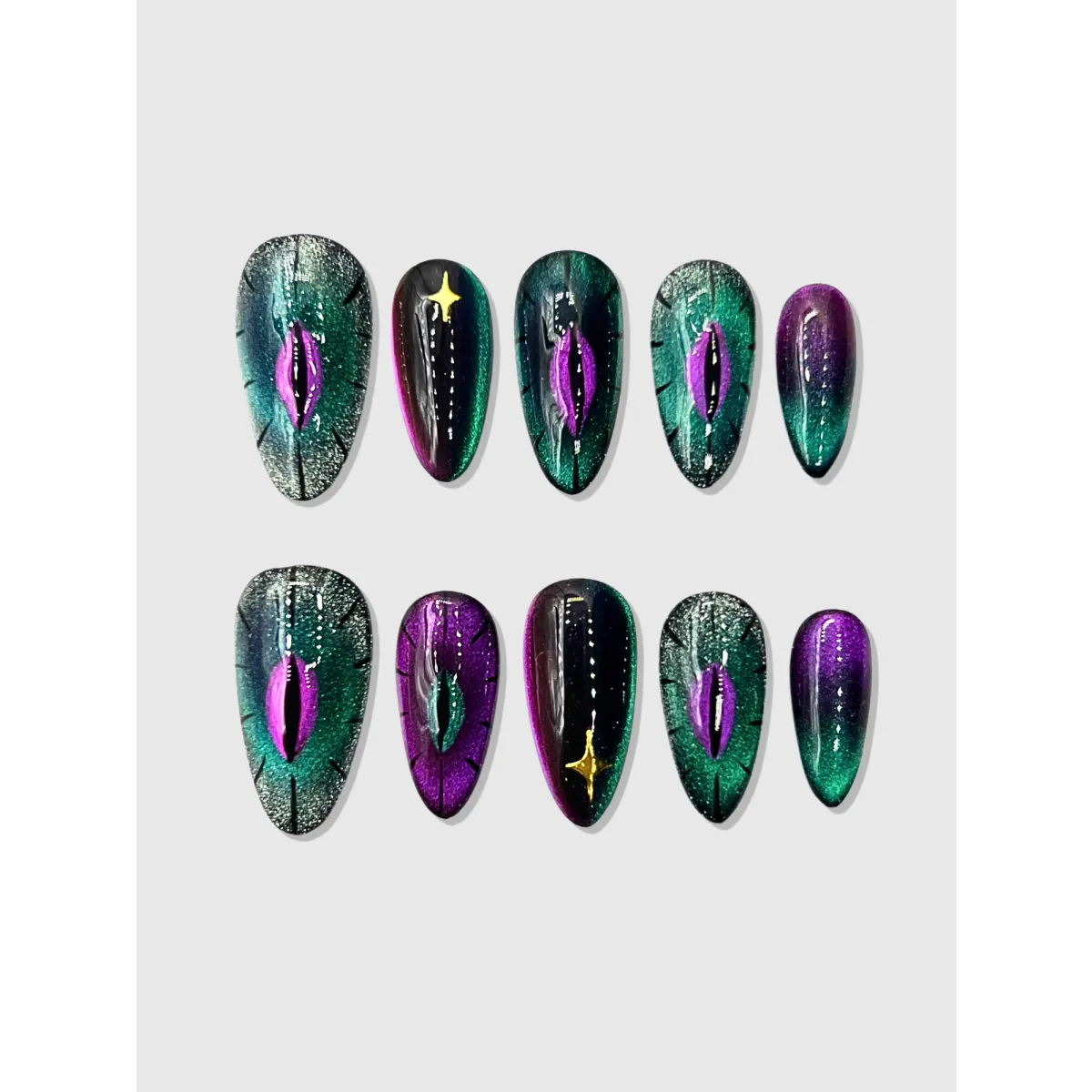 Snake Den Reusable Press-On Nails - Harajuku Style - Cosmetics - 1