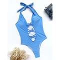 Snake Print Cutout One-Piece – Deep V Thong Swimwear - Sexy Lingerie - Swimwear - 4