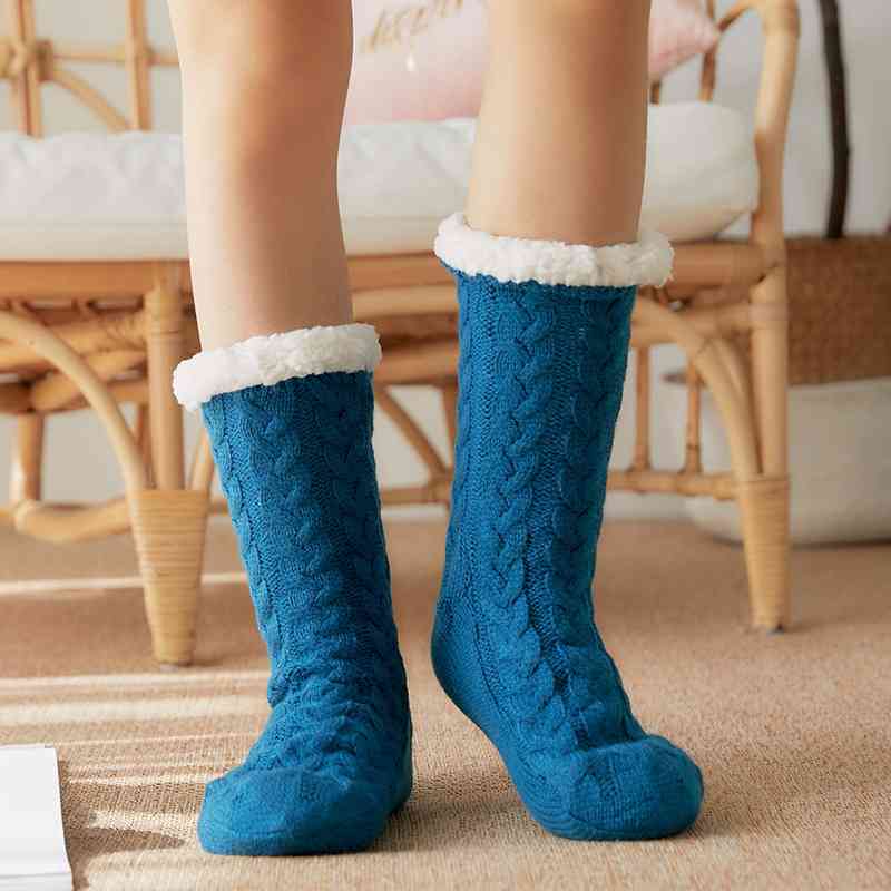 Contrast Winter Socks - Blue / One Size - Socks & Hosiery - Socks - 5 - 2024