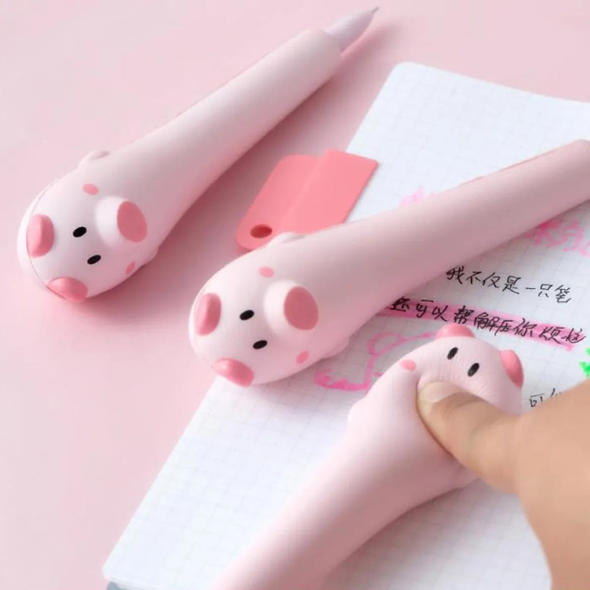 Soft Sponge Pig Gel Pen - Stationery & More - 1