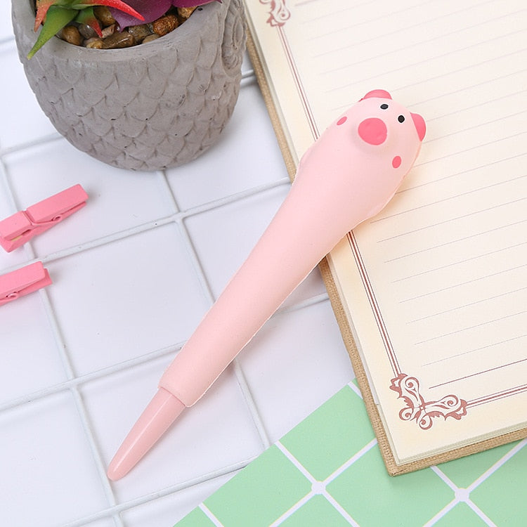 Soft Sponge Pig Gel Pen - Pink - Stationary & More - Pens - 12 - 2024