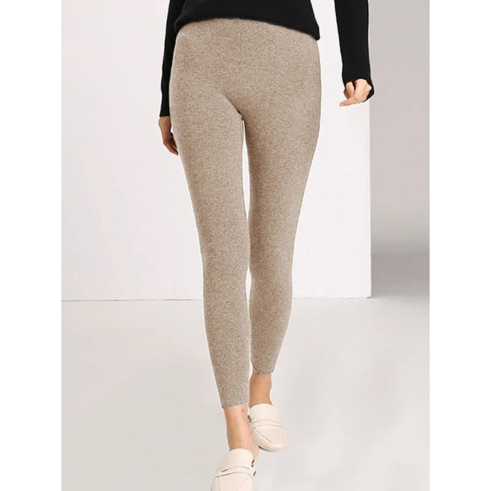 Solid Casual Slim Leggings - Bottoms - 1