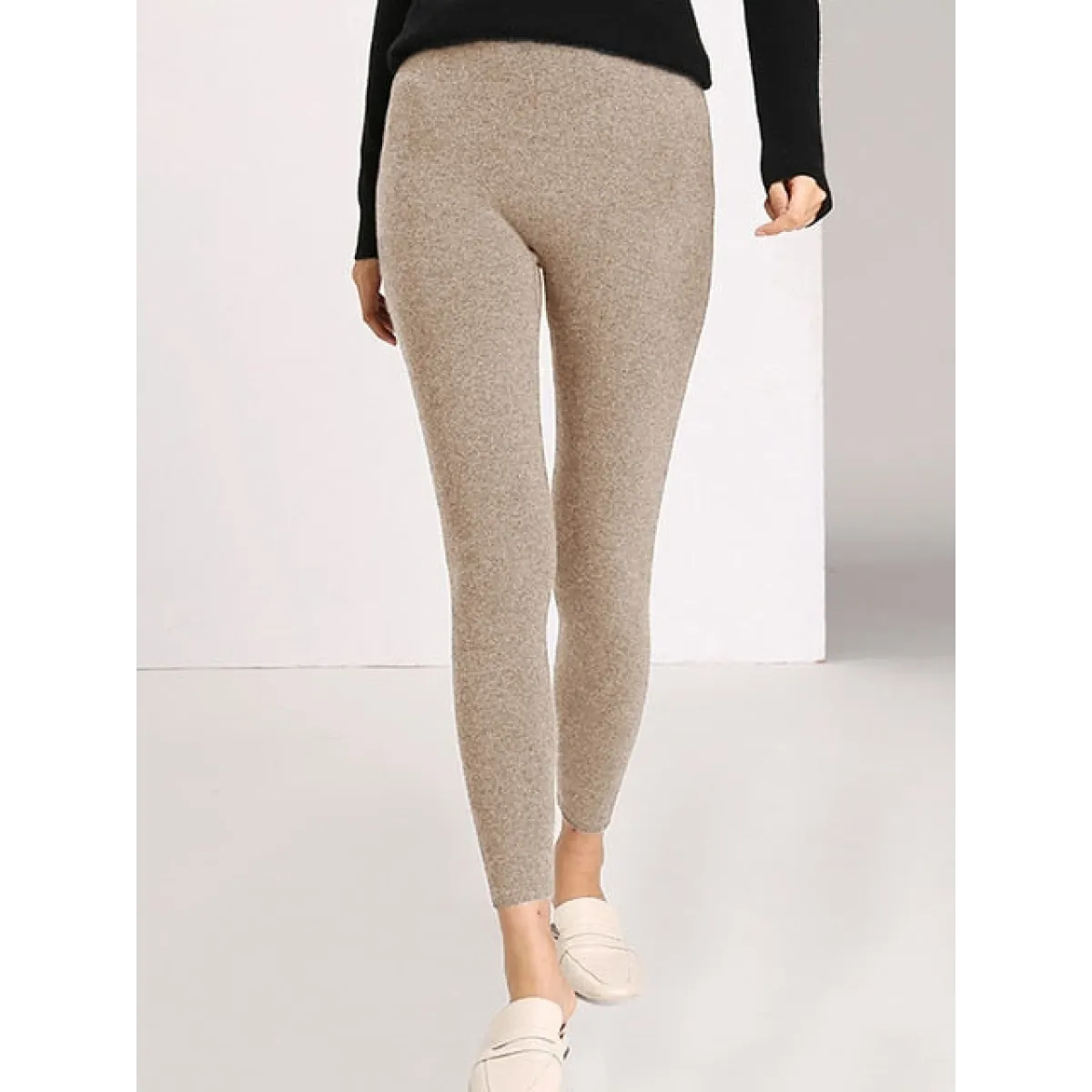 Solid Casual Slim Leggings - Bottoms - 1