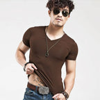 Solid Cotton Tops - T-Shirts - 22