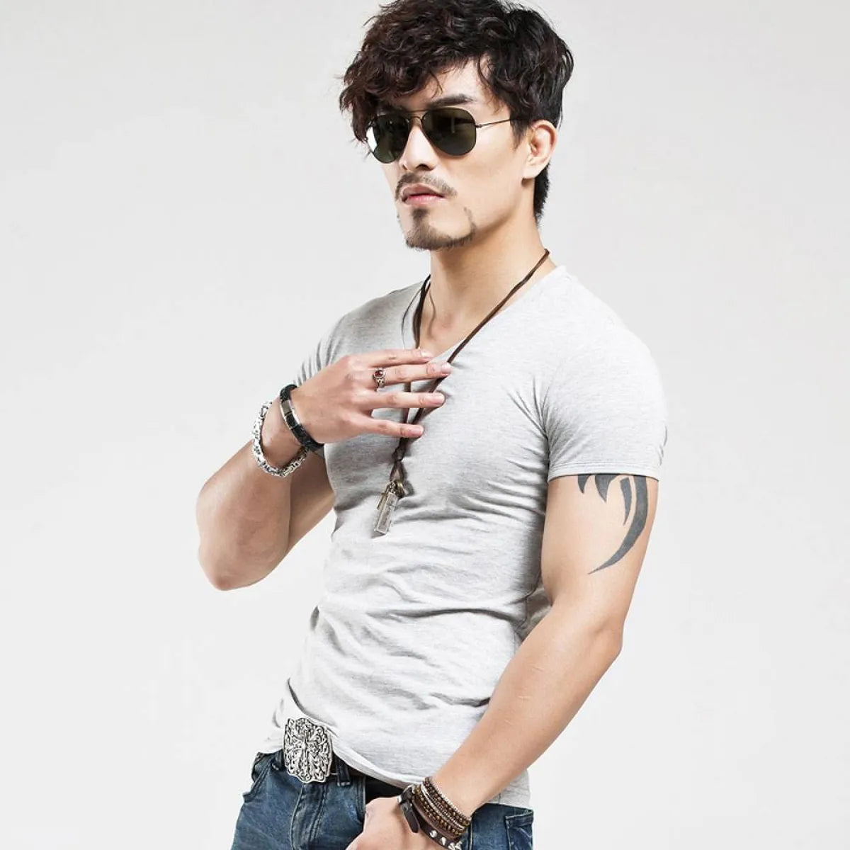 Solid Cotton Tops - T-Shirts - 27