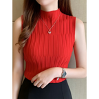 Solid Knitted Vest Tank Tops - Sweaters - Shirts & Tops - 12 - 2024