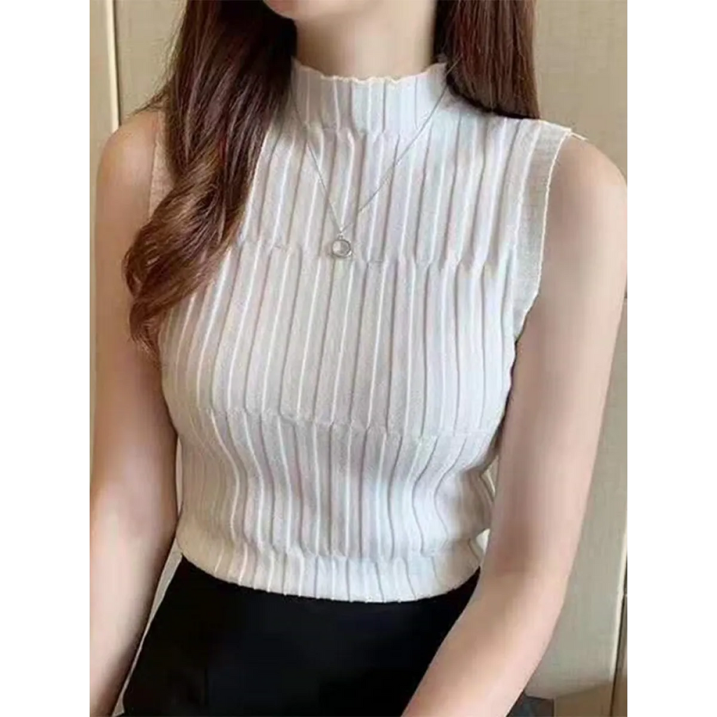 Solid Knitted Vest Tank Tops - White / One Size - Sweaters - Shirts & Tops - 15 - 2024