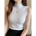 Solid Knitted Vest Tank Tops - White / One Size - Sweaters - Shirts & Tops - 15 - 2024