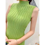 Solid Knitted Vest Tank Tops - Green / One Size - Sweaters - Shirts & Tops - 22 - 2024