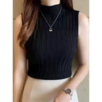 Solid Knitted Vest Tank Tops - Sweaters - Shirts & Tops - 8 - 2024