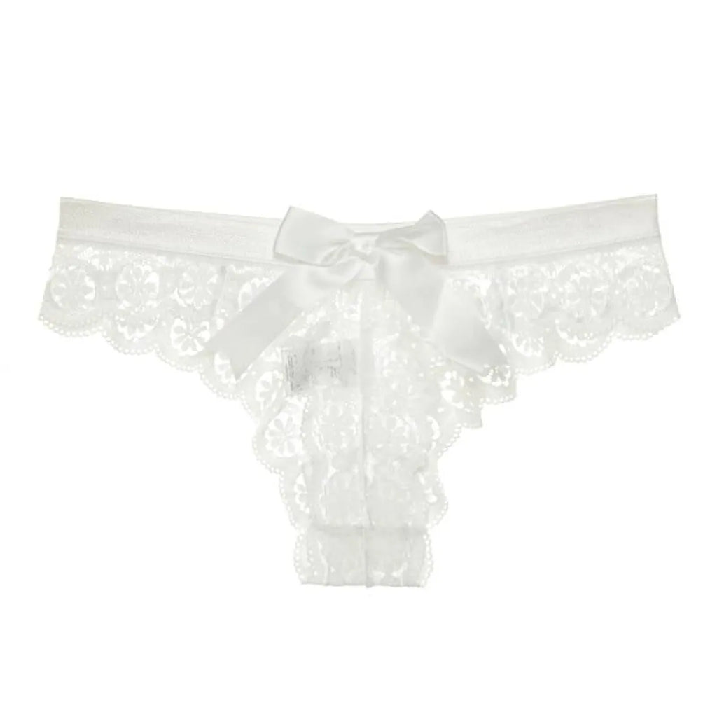 Women’s Solid Laced Thong - White / S - Women’s Clothing & Accessories - Underwear - 9 - 2024
