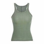 Solid Ribbed Tank Top - T-Shirts - 12