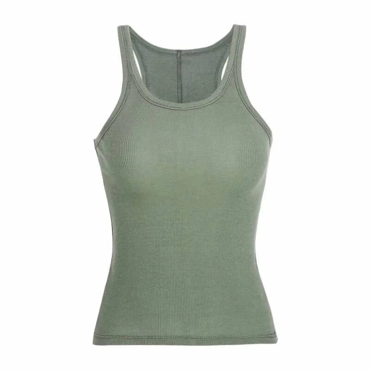 Solid Ribbed Tank Top - T-Shirts - 12