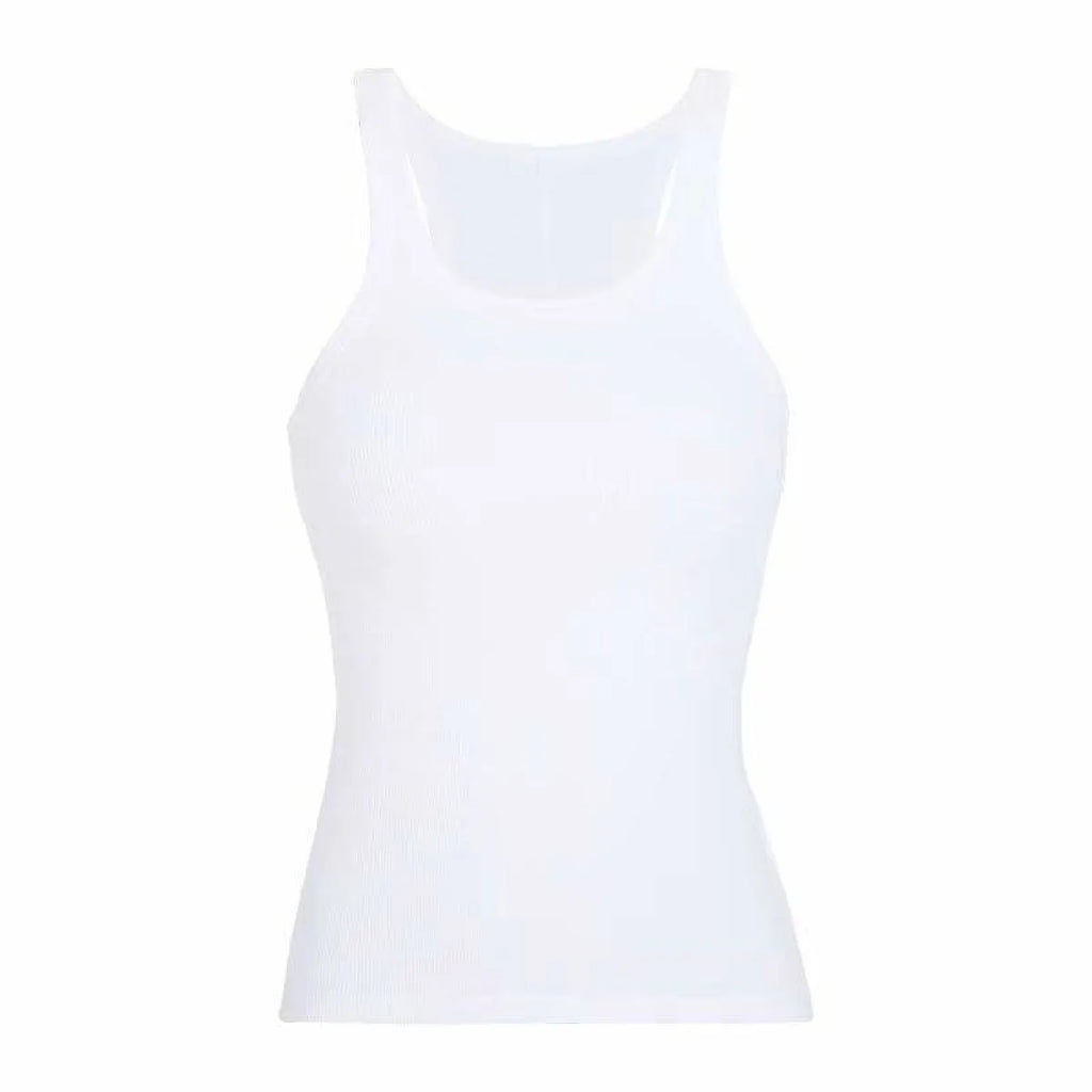 Solid Ribbed Tank Top - T-Shirts - 14