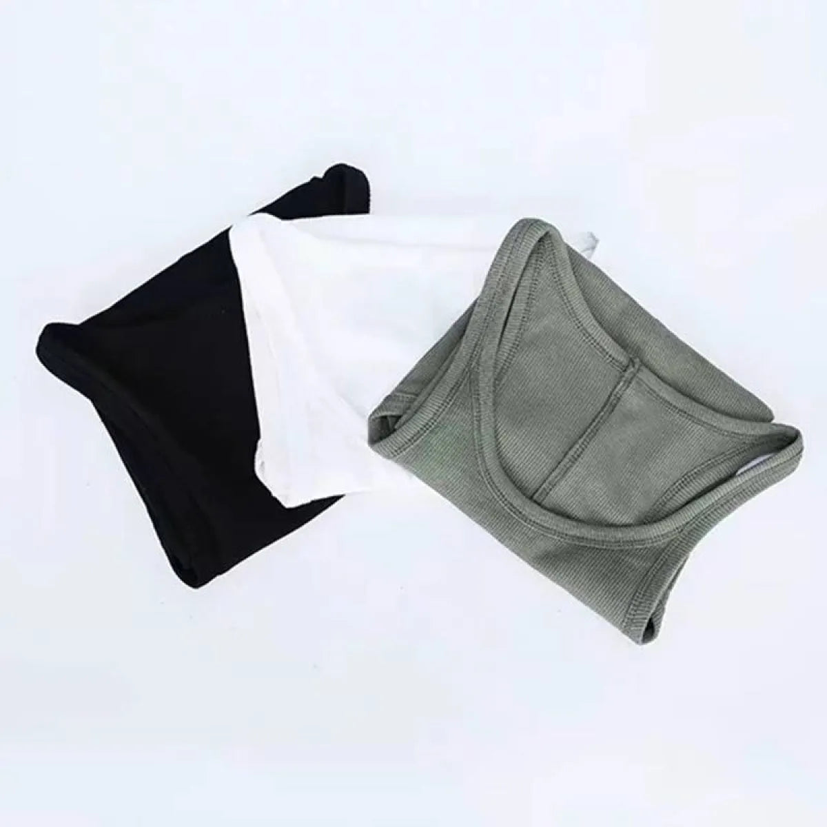 Solid Ribbed Tank Top - T-Shirts - 5