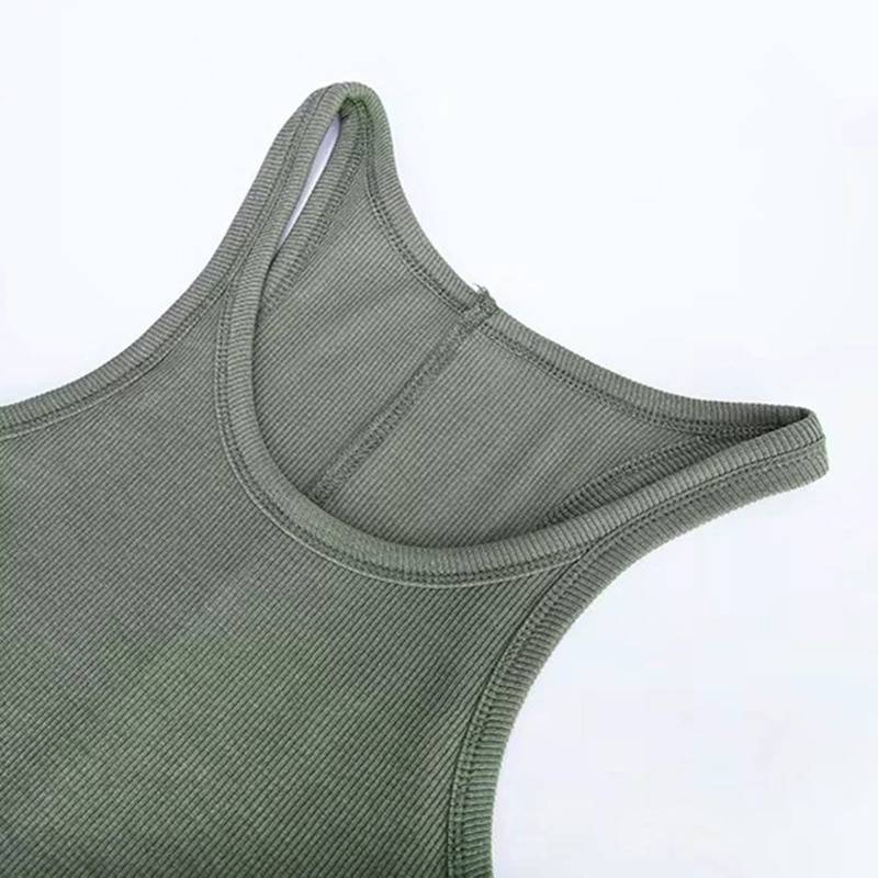 Solid Ribbed Tank Top - T-Shirts - Shirts & Tops - 7 - 2024