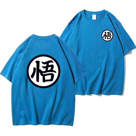 Son Goku T-shirt - Summer Fashion Cotton Tee - Light Blue / XXL - T-Shirts - Shirts & Tops - 7 - 2024