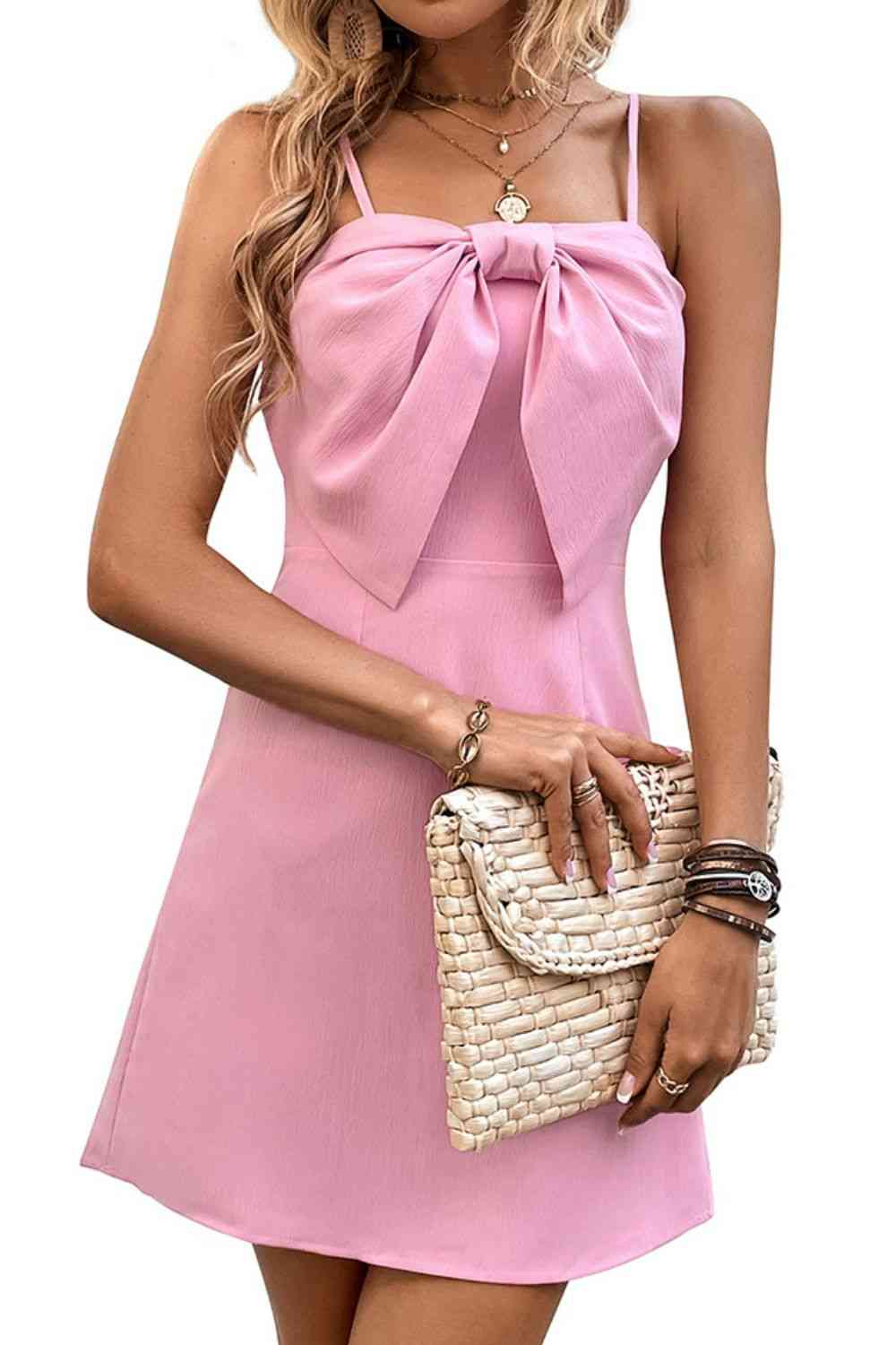 Bow Detail Spaghetti Strap Dress - All Dresses - Dresses - 5 - 2024