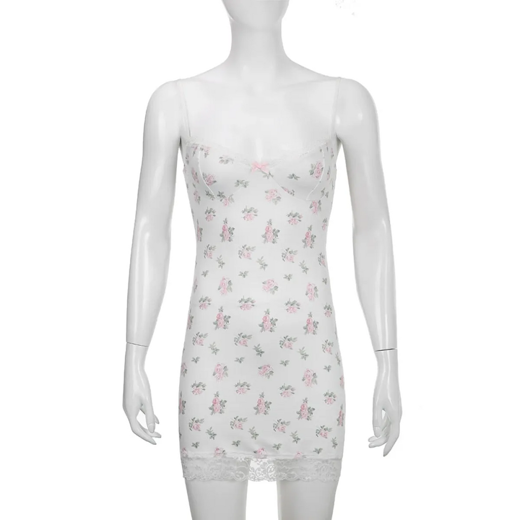 Spaghetti Strap Lace Floral Dress - All Dresses - Dresses - 6 - 2024
