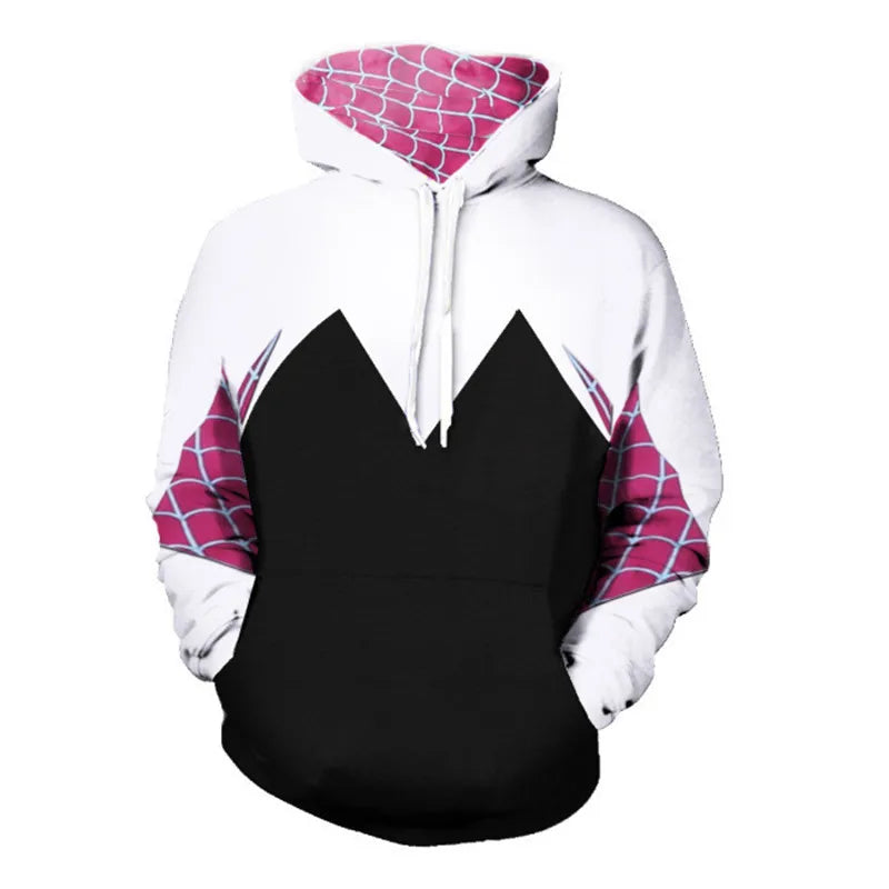 Spider Gwen Stacy Hoodie Kimono - Cosplay Costume Hooded Pullover - HOODIE / S / CN | Gwen Stacy - Cosplay - Costumes