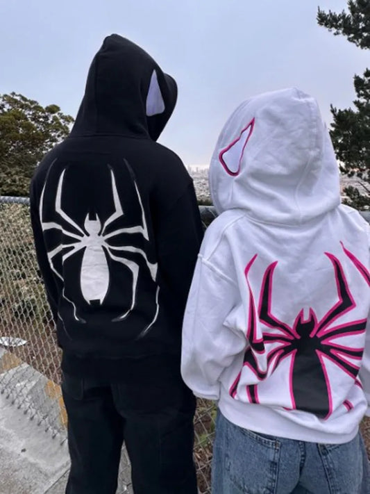 Spider Print Hoodie - Hoodies & Sweatshirts - Shirts & Tops - 1 - 2024