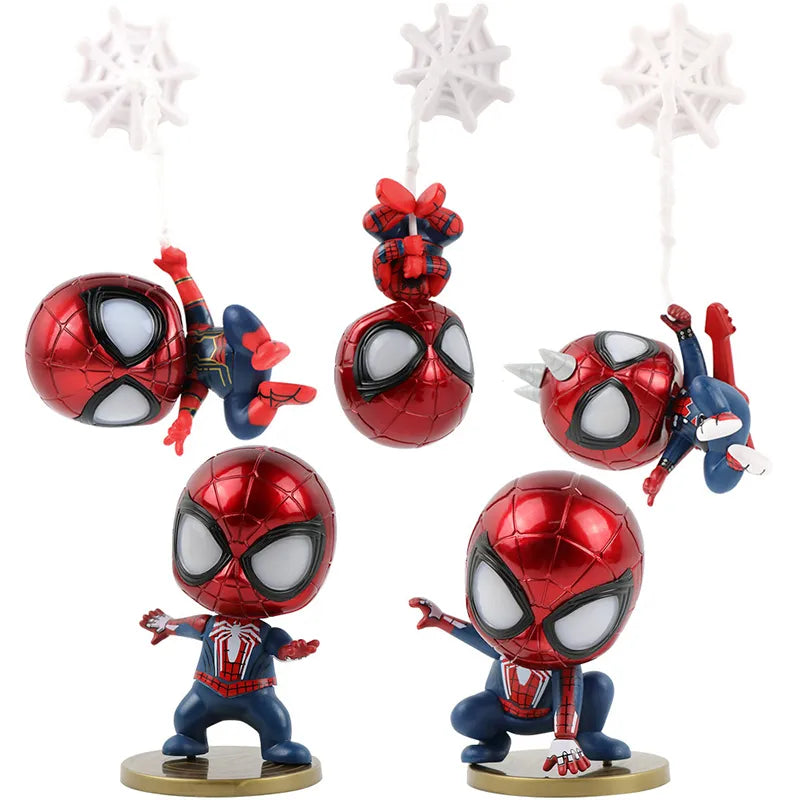 Spiderman Action Figure Toy - 9cm - PVC Desk Decoration - Spiderman-5pcs H8 / 9 CM - Figurines - Action & Toy Figures